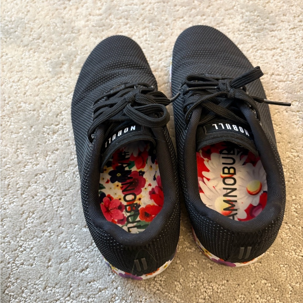 NOBULL Black Trainers with Colorful Floral Sole - Picture 4 of 5